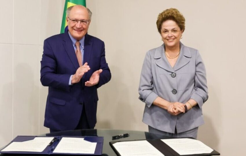  Alckmin e Dilma confirmam R$ 2,6 bilhões do “Banco do Brics” ao RS