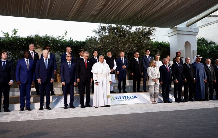  No G7, Milei e Lula não se reúnem e tiram foto em lados opostos