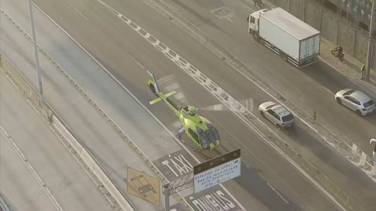 Paciente de 60 anos recebe fígado transportado de helicóptero após corrida contra o tempo no Rio