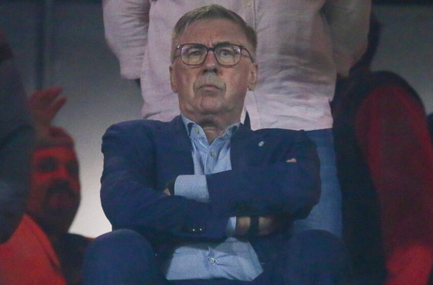  Ancelotti é recebido por Petraglia em camarote antes de Athletico x Flamengo