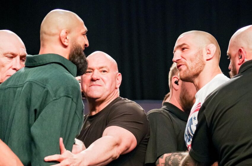  UFC 328: Chimaev e Strickland se estranham e quase fazem luta antes da hora
