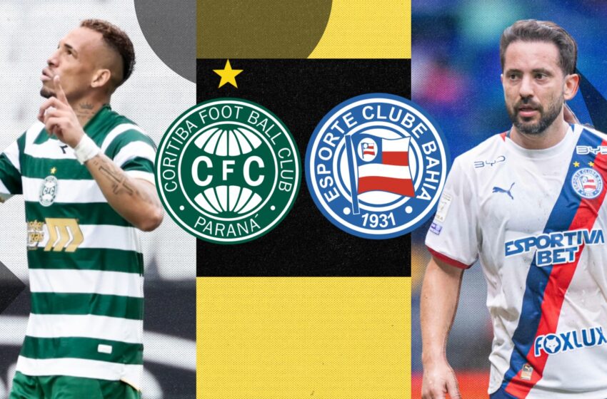  Coritiba x Bahia: Escalações e onde assistir ao vivo