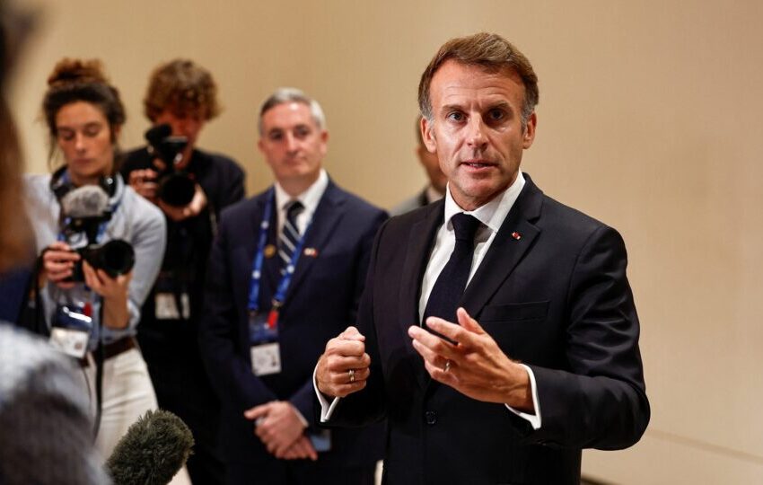  Macron diz que comentários de Trump acusando imigrantes por protestos violentos são “estúpidos”